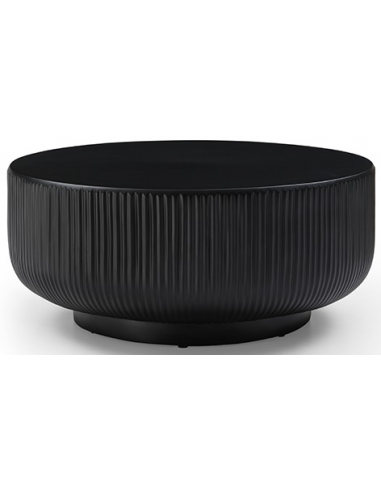 RIDGE Rundt sofabord i resin Ø100 cm - Sort