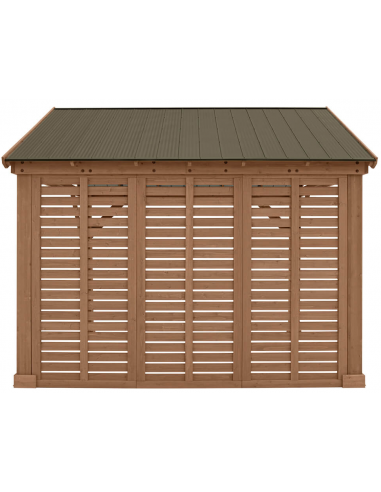 YUKON Sidevæg til YUKON Pavillon i cedertræ - Naturbrun