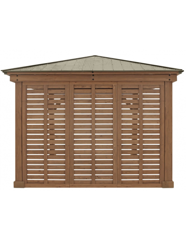 DEVON Sidevæg til DEVON Pavillon i cedertræ - Naturbrun