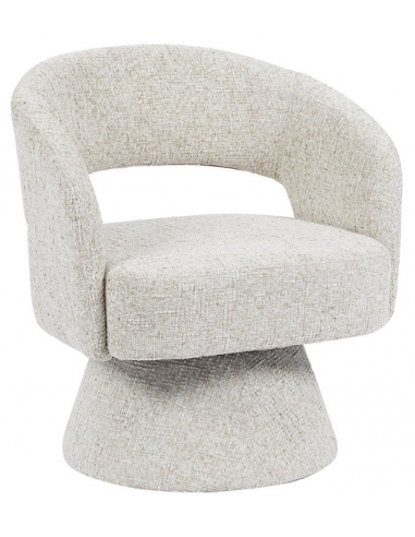 JOSH Loungestol med drejefod i chenille H79 cm - Taupe