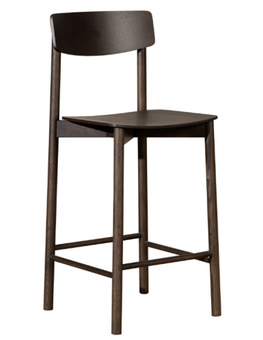 REZA Barstol i egetræ og egetræfinér H105 cm - Valnød