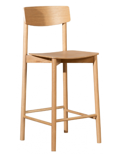 REZA Barstol i egetræ og egetræfinér H105 cm - Eg