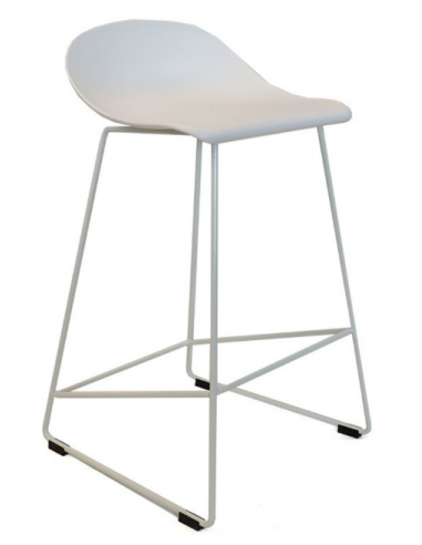 ERICA Barstol i metal og polycarbonat H79 cm - Hvid