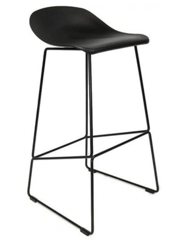 ERICA Barstol i metal og polycarbonat H89 cm - Sort
