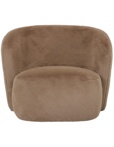 Aphrodite lænestol i fake fur B88 cm - Mocca