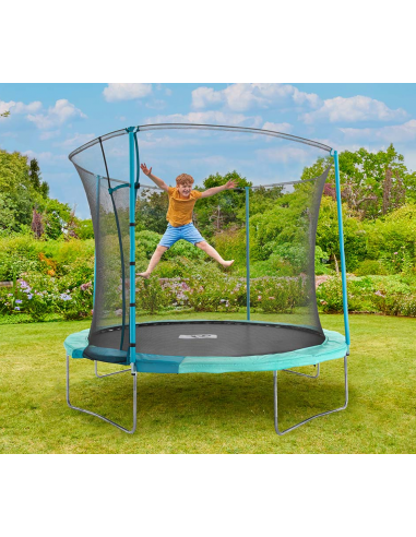 Trampolin med sikkerhedsnet Ø305 cm - Sort/Blå