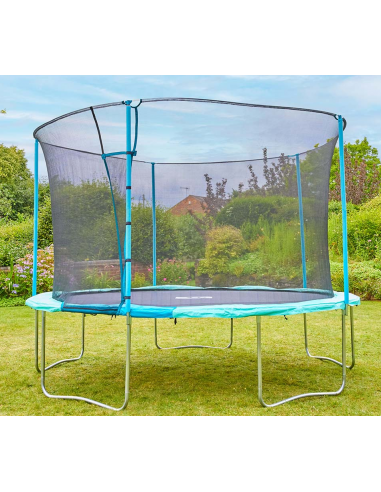 Trampolin med sikkerhedsnet Ø366 cm - Sort/Blå