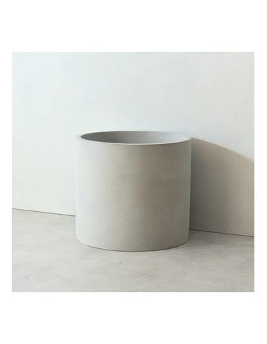 ARES Bordmonteret rund håndvask i beton Ø38 cm - Grå