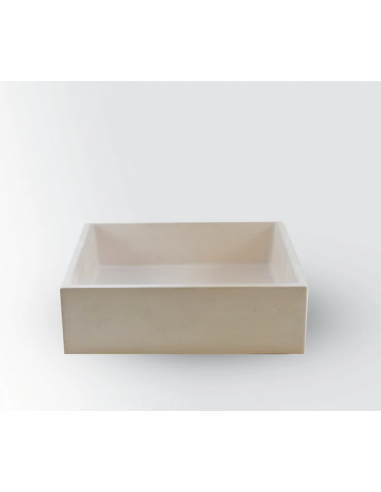 ALBA Bordmonteret håndvask i beton 40 x 40 cm - Cremehvid