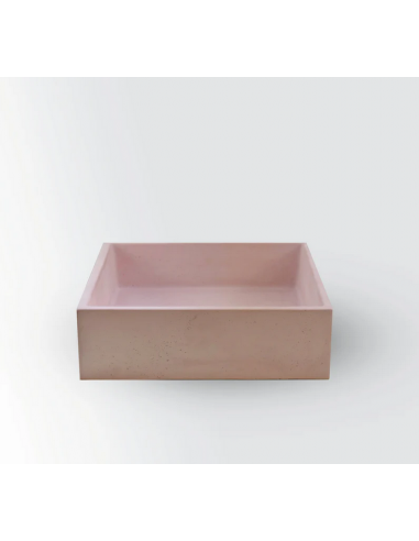 ALBA Bordmonteret håndvask i beton 40 x 40 cm - Pink