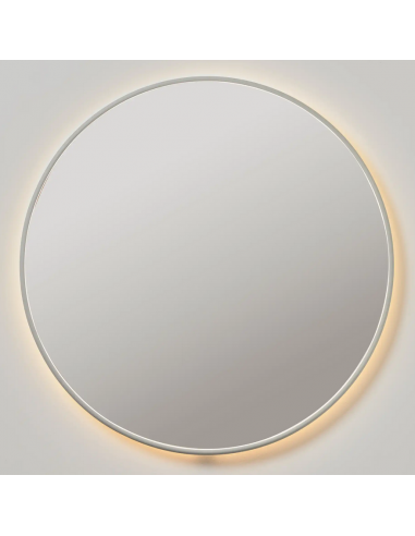 Bloom rundt spejl med lys Ø100 cm 40W LED - Grå