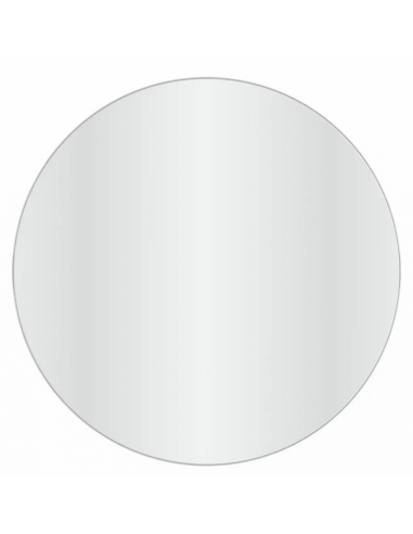 Refine rundt spejl Ø100 cm - Alugrå