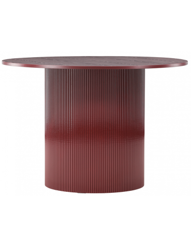 LENO Rundt spisebord i mdf H75 x Ø110 cm - Bordeaux
