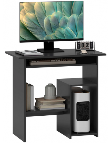 Computerbord i møbelplade H75 x B80 cm - Sort