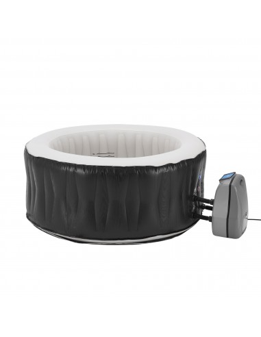 Oppusteligt udendørs spa med dække Ø165 cm - Sort