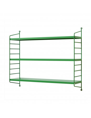 Hylde i stål H50 x B60 x D15 cm - Grøn