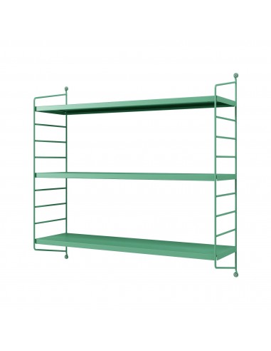 Hylde i stål H50 x B60 x D15 cm - Pastelgrøn