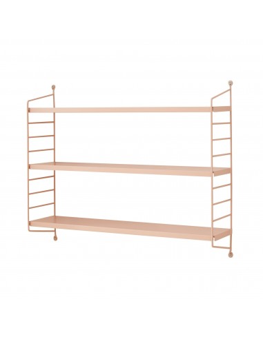 Hylde i stål H50 x B60 x D15 cm - Fersken