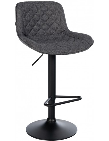 Barstol i metal og polyester H84 - 105 cm - Sort/Antracit