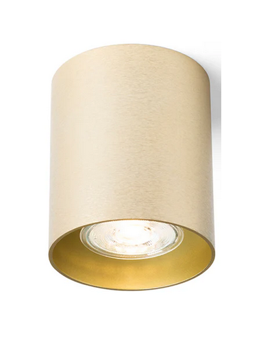 Mantova påbygningsspot Ø8 cm 1 x GU10 - Børstet messing