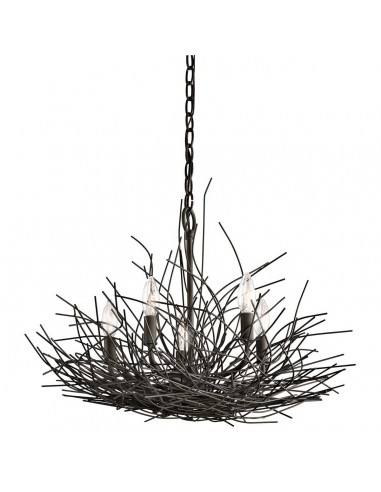 ORGANIQUE Lysekrone i stål Ø61,4 cm 5 x E14 - Antik bronze