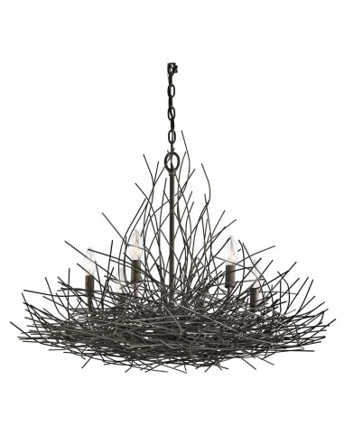 ORGANIQUE Lysekrone i stål Ø76,8 cm 6 x E14 - Antik bronze