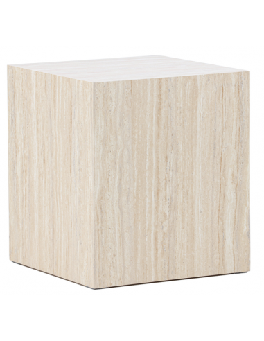 YOR Sidebord i mdf H45 x B40 x D40 cm - Beige marmoriseret