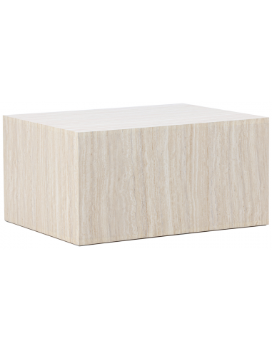 YOR Sofabord i mdf H40 x B80 x D60 cm - Beige marmoriseret