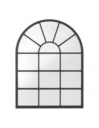Vægspejl i MDF og glas H80 x B60 cm - Sort