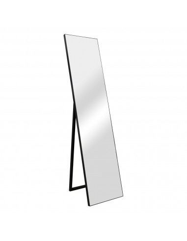 Gulvspejl i kunststof og glas H150 x B35 cm - Sort