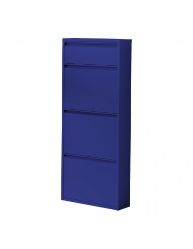 DAL Skoskab i metal H118 x B50 x D15 cm - Natteblå