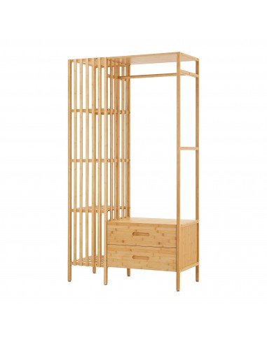 Garderobe stativ i bambus 185 x 100 x 45 cm - Natur