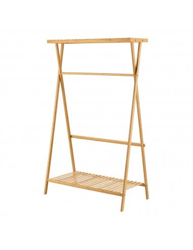 Garderobe stativ i bambus 140 x 90 x 45 cm - Natur