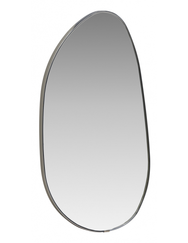 HOLM Vægspejl i aluminium og glas H55 x B30 cm - Sølv