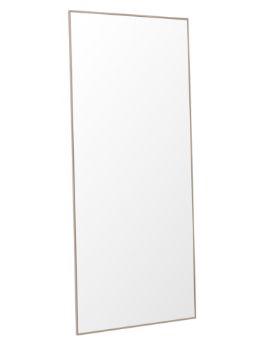 LANDO Vægspejl i aluminium og glas H190 x B85 cm - Beige