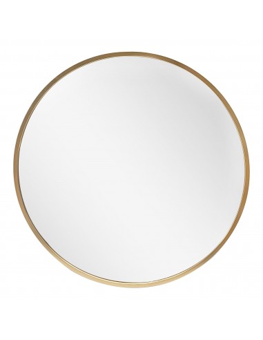 Rundt badeværelsesspejl i aluminium og glas Ø50 cm - Guld