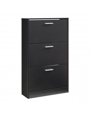 Skoskab i møbelplade H103 x B60 x D24 cm - Sort