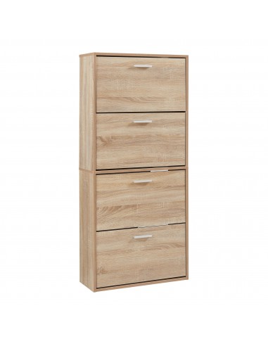 Skoskab i møbelplade H134 x B60 x D24 cm - Sonoma eg