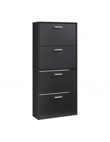 Skoskab i møbelplade H134 x B60 x D24 cm - Sort