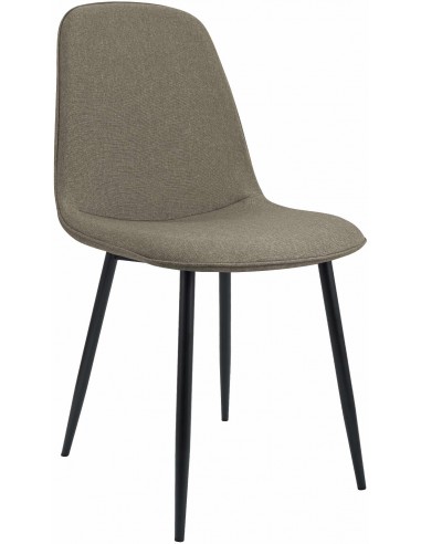 Spisebordsstol i metal og polyester H88 cm - Sort/Taupe