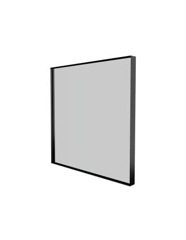 BASICLINE Badeværelsesspejl 61,2 x 61,2 cm - Sort