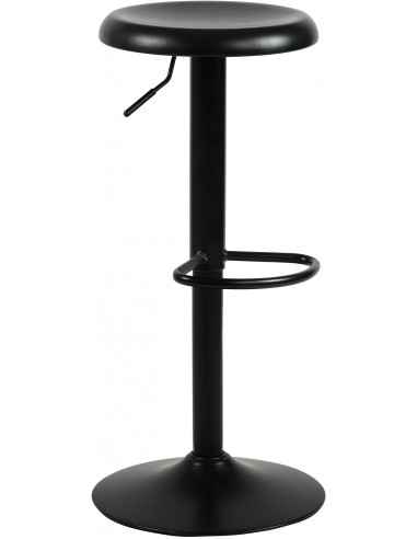 Barstol i metal H58 - 79 cm - Sort