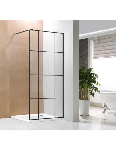 New York brusevæg med ramme 80 x 190 cm - Sort