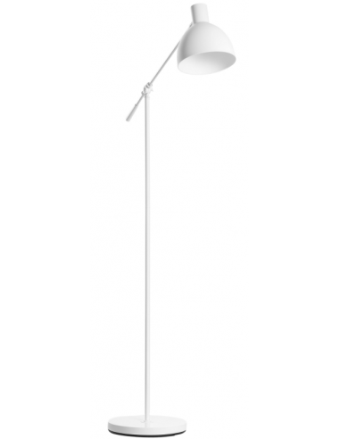 Gulvlampe i stål H131 - 155 cm 1 x E27 - Hvid