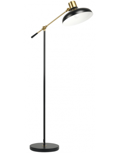 Gulvlampe i stål H124 - 165 cm 1 x E27 - Sort/Gylden
