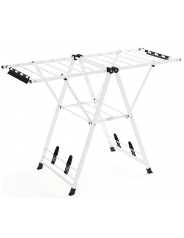 Tørrestativ i stål og kunststof B141 cm - Hvid/Sort