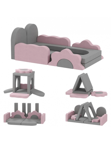 Tumlemøbler i corduroy - Grå/Rosa