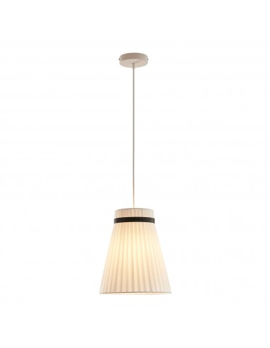 BROUGH Loftlampe i polyester Ø30 cm 1 x E27 - Hvid/Sort