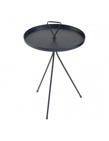 Rundt sidebord i metal H51 - 65 x Ø41 cm - Sort