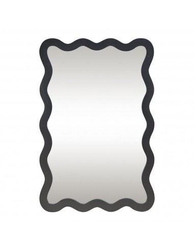 Vægspejl i MDF og glas H90 x B60 cm - Sort